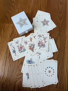 Dior boutique flower tarot cards.